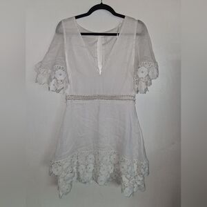 TALULAH White Lace Mini Dress